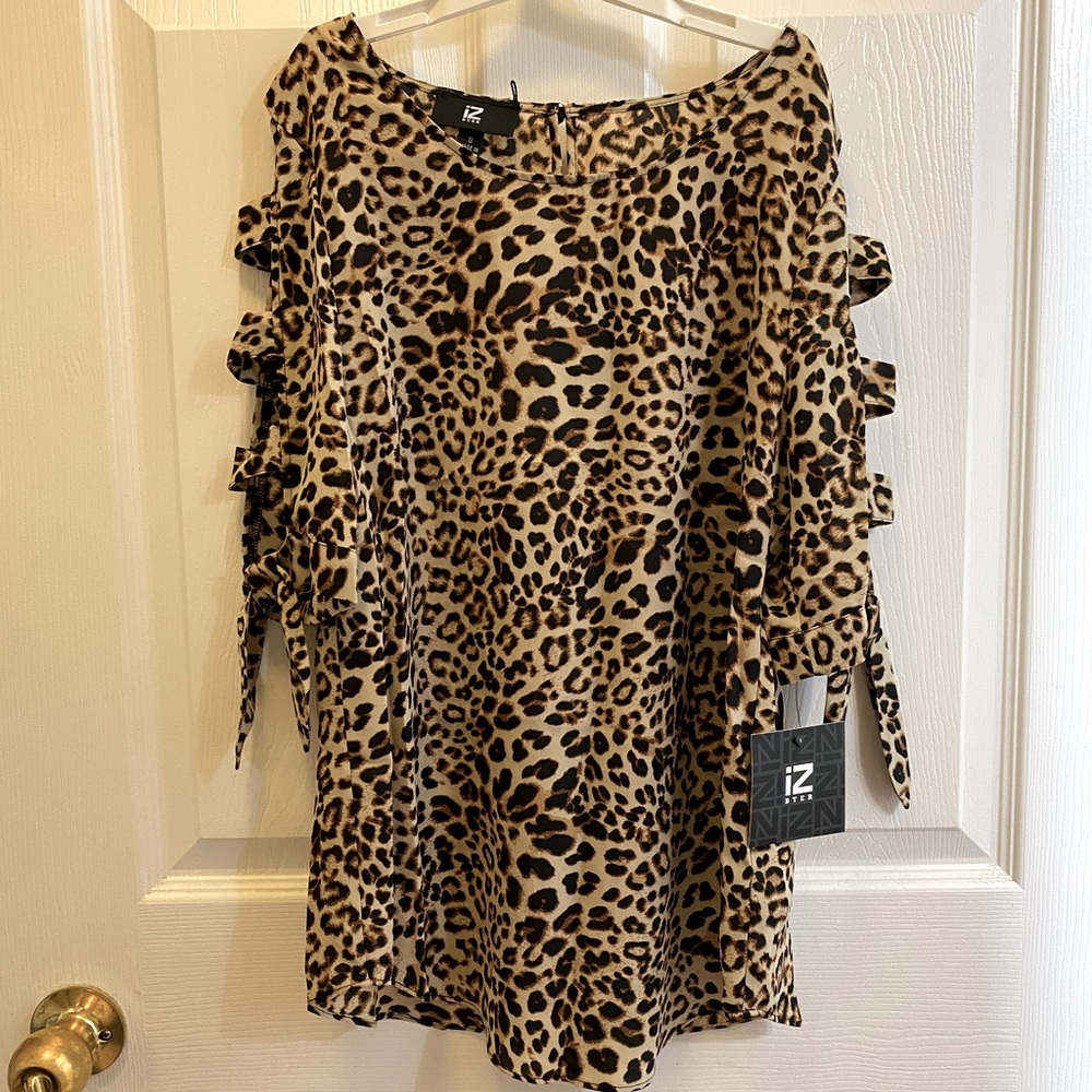 IZ Byer leopard print blouse